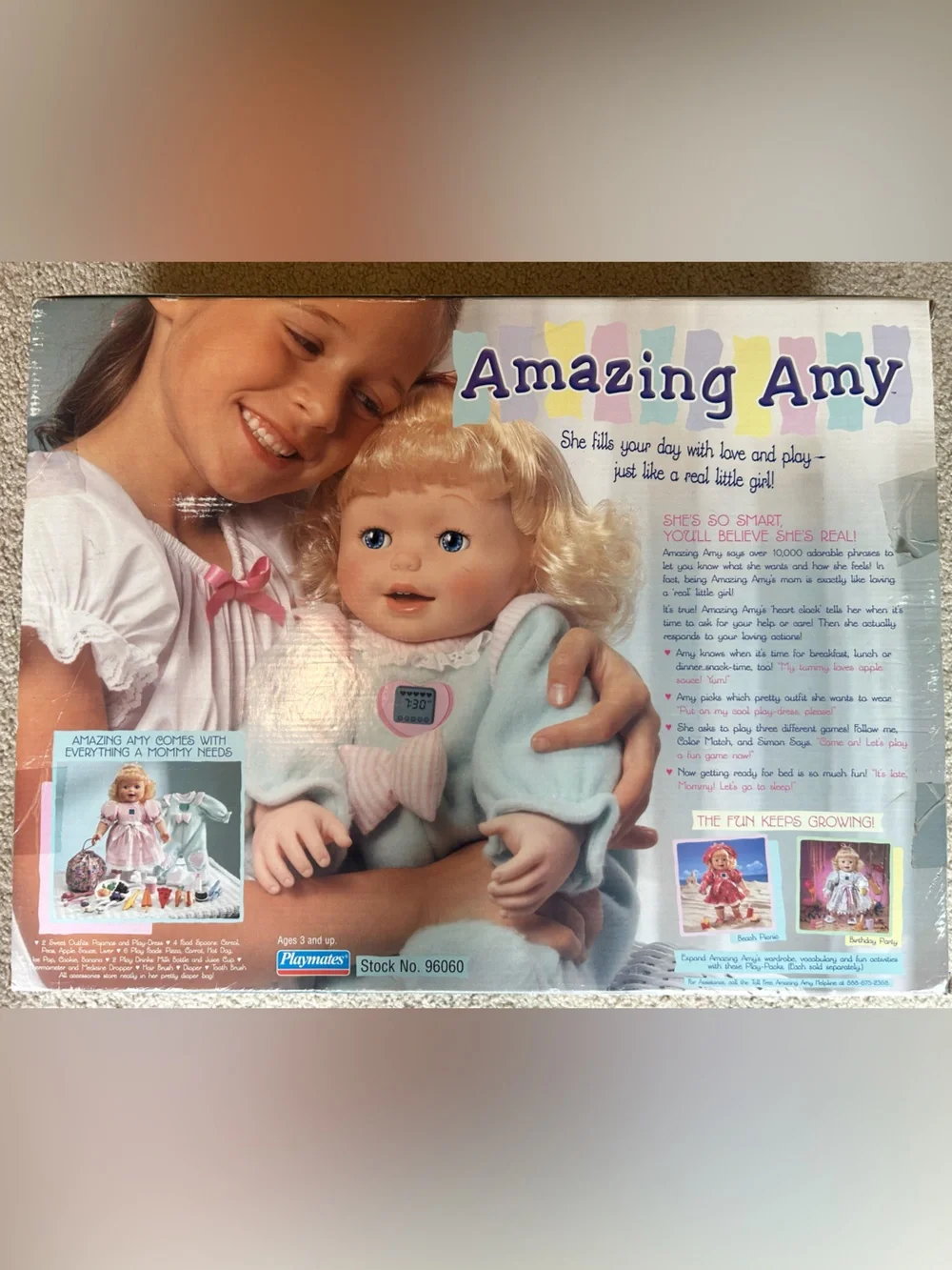 1998 Playmates Amazing Amy Interactive Doll - New sealed